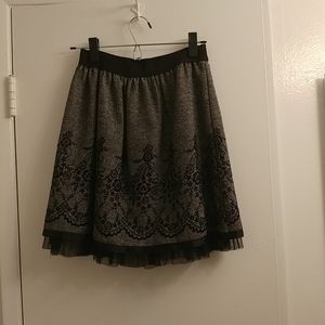 Grey & black skirt